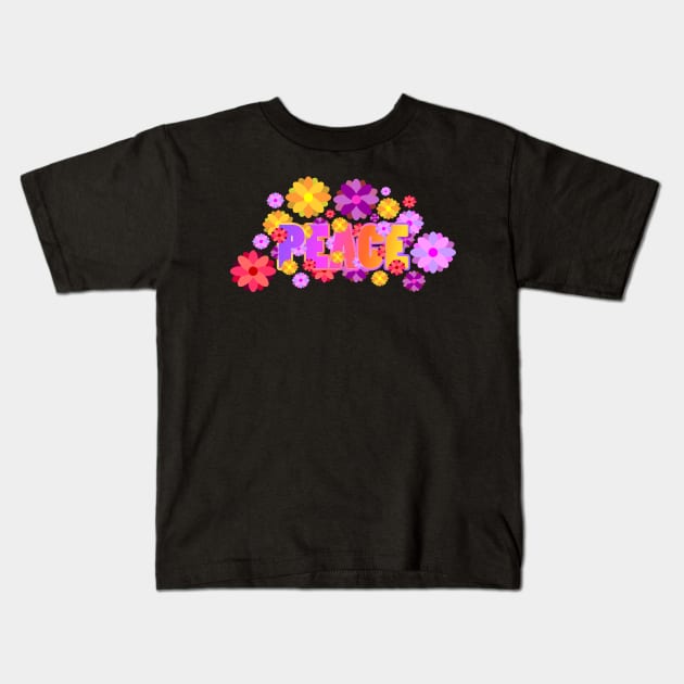 Peace Sixties Retro Kids T-Shirt by Jokertoons